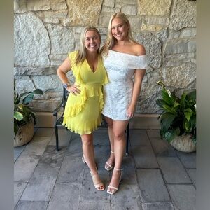 Anthropologie BHLDN floral white dress